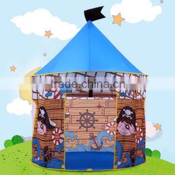 Boy's Blue Pirate Castle Play Tent for kids - Outdoor and Indoor Playhouse Large Kids Play Tent