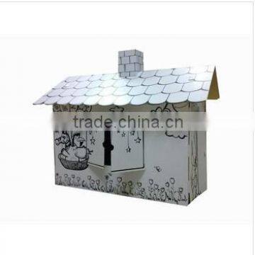 Cheap and educational paper painting house,creative drawing toys for kids