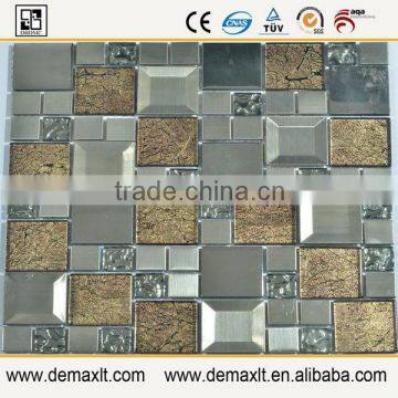 Hot selling Durable mixed color crystal glass mix marble mosaic