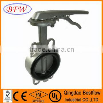 dn100 handle stainless steel wafer butterfly valve