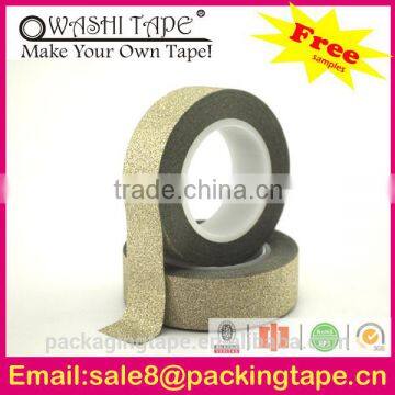 Decorative colorful gold glitter tape for gift packing