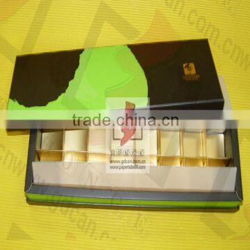 rectangular paper biscuit box with inner dividers