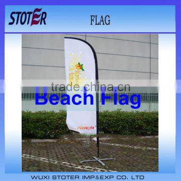 cheapest beach flags teardrop advertising banner/feather beach banner