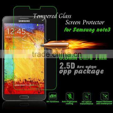 top quality 9H 2.5D Screen Protector for samsung galaxy note 3 N9005 N9006 N900A tempered glass screen protector Factory price