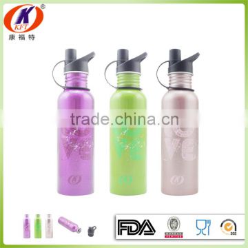 laser engraved stainless steel sport water bottle