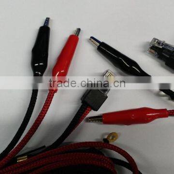 Nylon cables with Alligator Clips to RJ11 6P6C Connector Test Replacement Cord