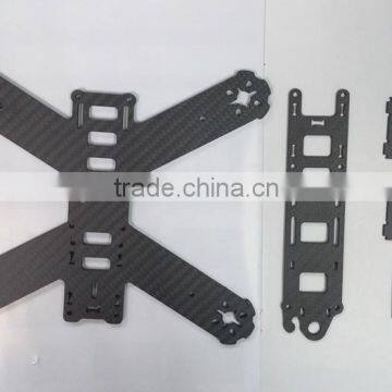 ZYH Shenzhen factory Custom Carbon fiber cnc cutting RC Hobby parts ,carbon fiber quadcopter frame QAV250