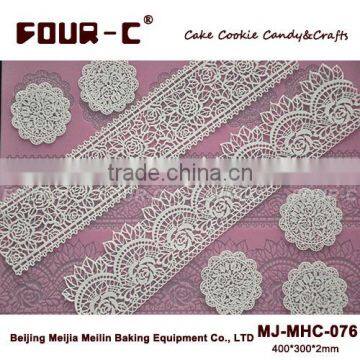 Lace silicone mat,high quality sugar art mat,fondant decorating mould