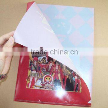 Custom A4 Sized PP File Folder / Plastic pp L Shape Folder