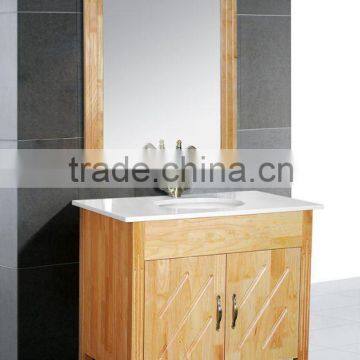 Solid wood bathroom cabinet