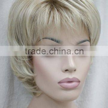 Natural Style Blonde Mixed Short Women Ladies Daily Wig N515 photo-2