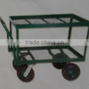 Double-deck Garden tool cart,platform garden cart,Reticular cart