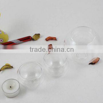 2016 hotsale clear candle jar glass wax container