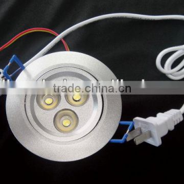 recessed 3w led ceiling light panel with CE RoHS