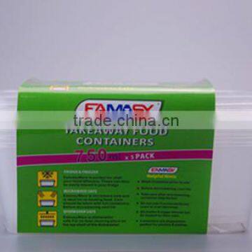 500ML RECT. TAKEAWAY FOOD CONTAINERS