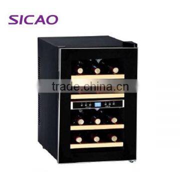 34L 12 bottles black color 8-18 degree display counter fridge