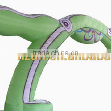 Green Inflatable Cartoon Arch for Festival Decoration