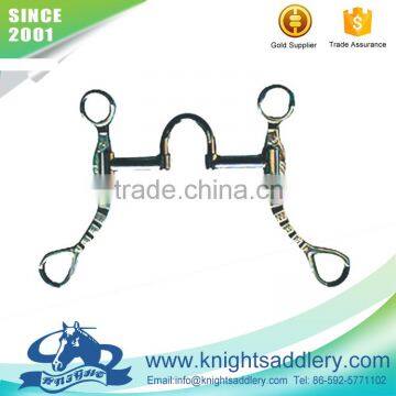 SS Training Horse Training Bit with German Silver Engraved Turn Cheeks