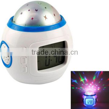 LED Starry Star Sky Projection Digital Music Alarm Clock / Music Starry table clock / desktop alarm clock