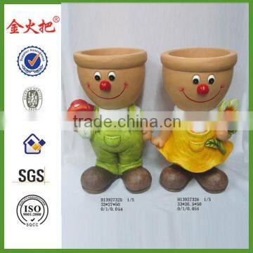 Decorated garden flower stand flower pot