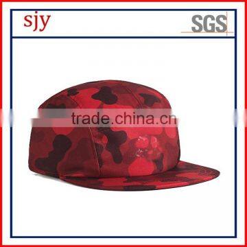 100% cotton short brim 5 panel baseball girls flat cap