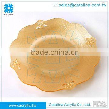 Taiwan Manufacturer High Quality Acrylic Restaurant Buffet Plate Dinner Tableware Serving Tray