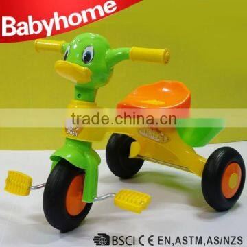 duck baby tricycle with rubber wheels