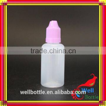 50ml ejuice PE plastic bottle with childproof cap and long dropper GR343R