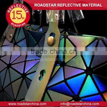 folded rainbow reflective female handbag