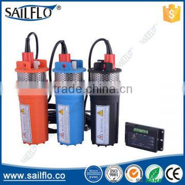 Sailflo 12V 24V 4inch 360LPM Deep well submersible borehole pump with carbon brush for sale