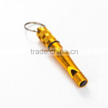 promotional aluminium dog whistle keychain