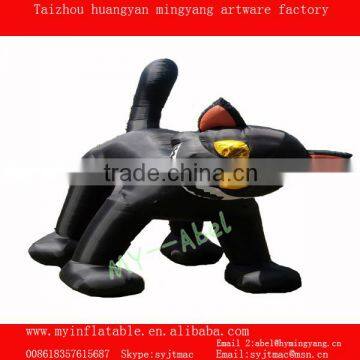 5m high inflatable fierce Black cat