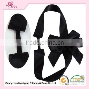 Huge Black Bows For Box Decoration, Big Ribbon Bows, Printed Grosgrain Ribbon Bows