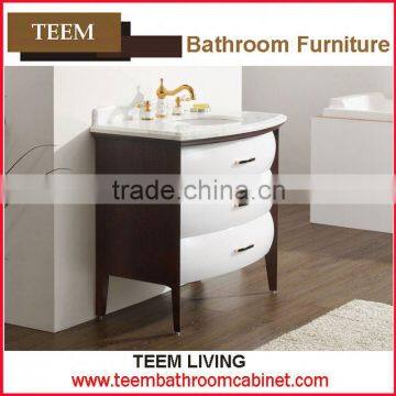 Teem home bathroom furniture wood and metal bathroom set large bathroom cabinet