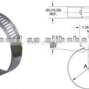 steel American type worm gear air duct clamp KB60SS