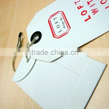 White Board With Paper Eyelet 2in1 Hang Tag photo-2