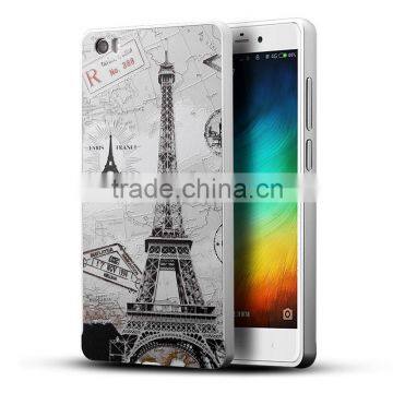 Cheap high performance Oil painting hard pc with matel for redmi note case