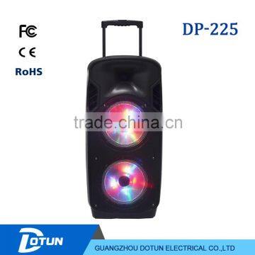 2015 dual speakers 12 inch wireless trolley speaker with bluetooth DP-225