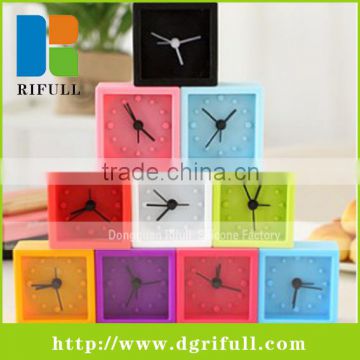 cube mini silicone digital table clock