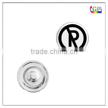 Custom Engraving No parking Sign Logo snap button pendant charm