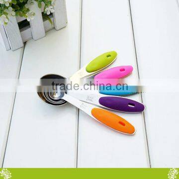 Premium Stackable Measuring Cup Sets for Dry and Liquid Ingredients,5PCS Stainless Steel Measuring Cup Set With Silicone Handle photo-4