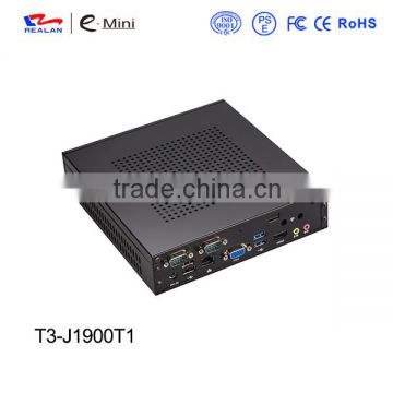 2 ethernet mini pc with Intel celeron core J1900 2.4GHz Barebone system WIFI Best Computer for Home Theater 4K HD Playing