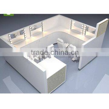 MDF material hairdressing salon styling stations barber shop design