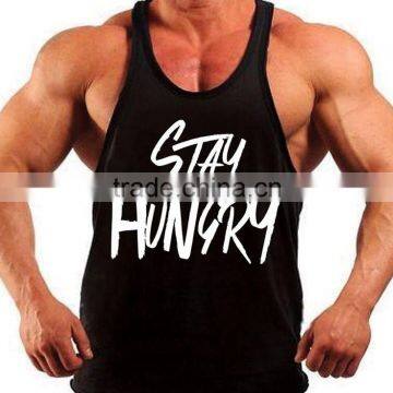 gym tank top black color with printing