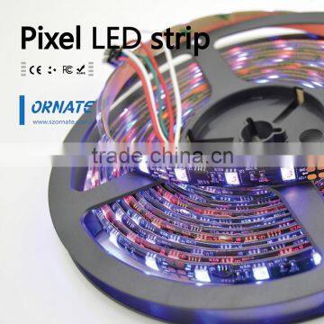 10mm width Christmas 2016 white pcb 5050 rgb addressable led strip 12v