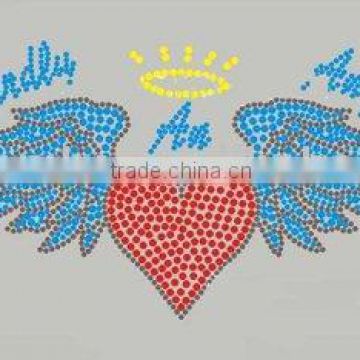 hot fix rhinestone motif wings