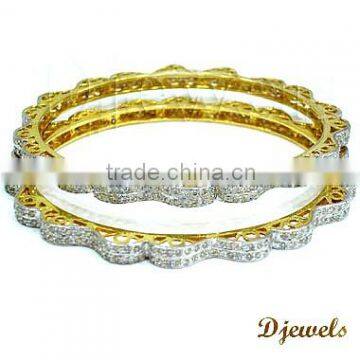 Diamond Bangles, Wavw bangles, Diamond Jewelry