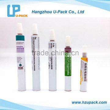 Free ready sample 11-19mm plastic needle nose aluminum tube for cosmetic and ointment packaging