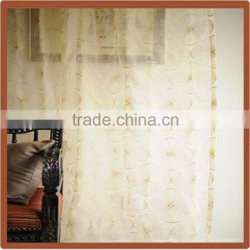 Hot Sale! Embroidered Organza Window Curtain sheer