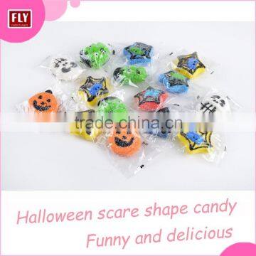 Halal Wholesale Individual Packed Candy Colorful Halloween Marshmallow